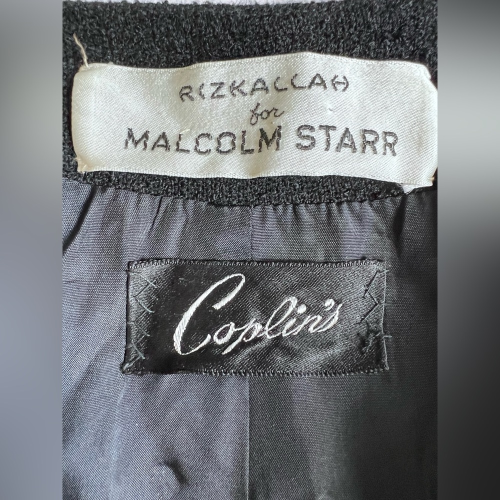 Malcolm Starr VINTAGE Rizkallah Black Boucle Union Made Wool Jacket Blazer Sz 12 - Picture 14 of 15